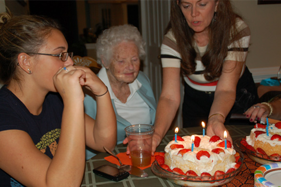 Betty making her wish